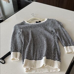 Banana Republic Striped navy and white Knit Sweater